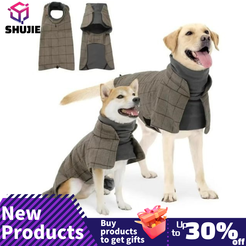 Winter Clothing English - Warme hondenjas Engelse geruite hondenfleecevest Windjack