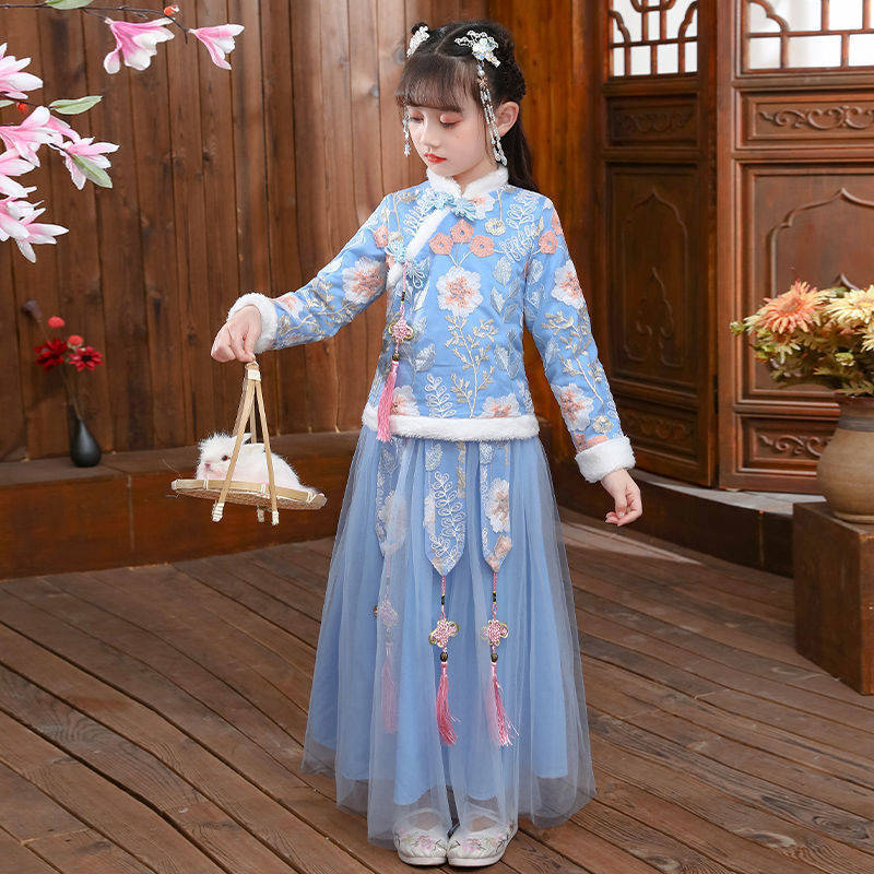Winter Clothing Baby - 2024 Kinderen Herfst Winter Hanfu Meisje