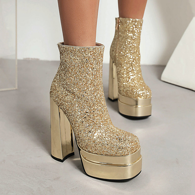 Winter Cloth - Glitter Bling Bling Gouden Zilveren Vierkante