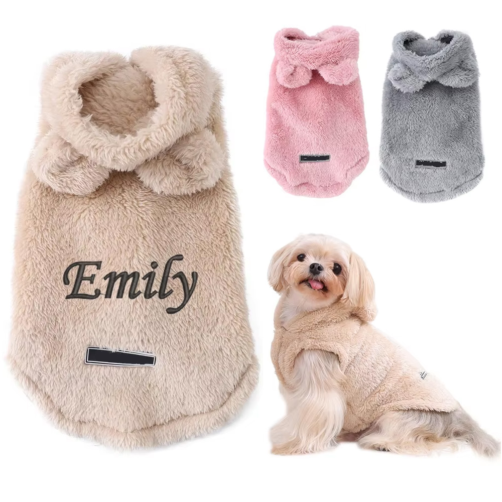 Winter Clothing Name - Borduurnaam Kat Hondenkleding Aangepaste herfst winter