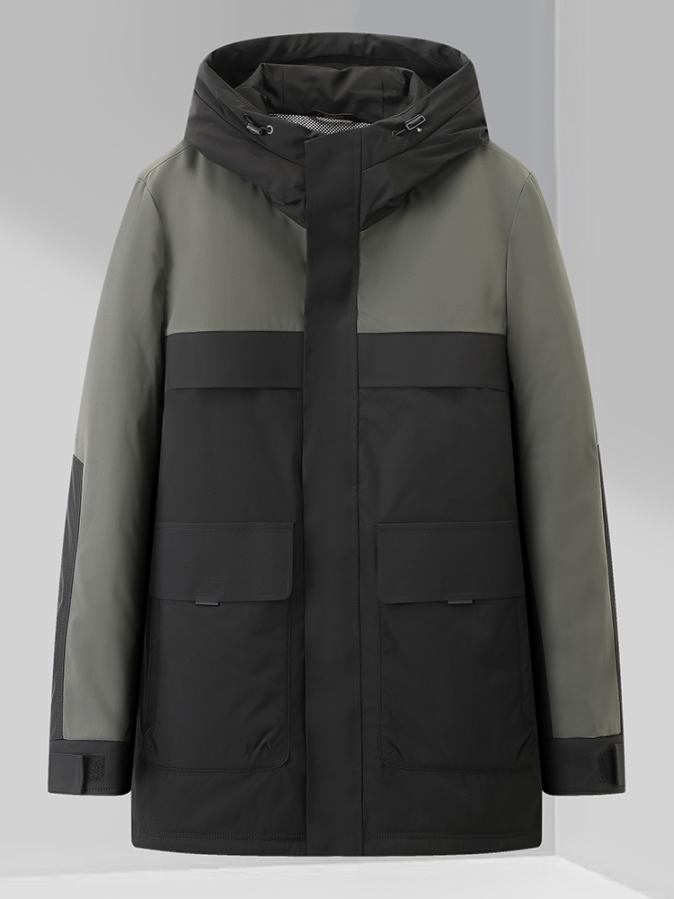 Winter Clothing Name - Modieus casual herenjack met kleurblokken, trendy