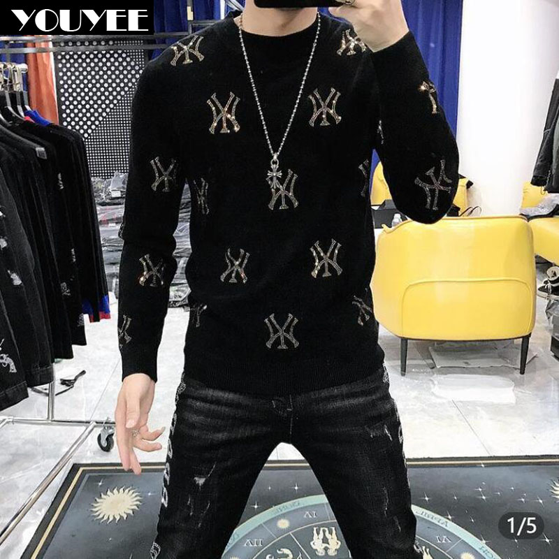 Winter Clothing English - Mannen Trui Casual Fashion Hot Diamant